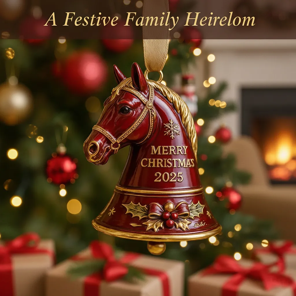 🐎 Handmade Horse Bell Ornament &ndash; Merry Christmas 2025🎄