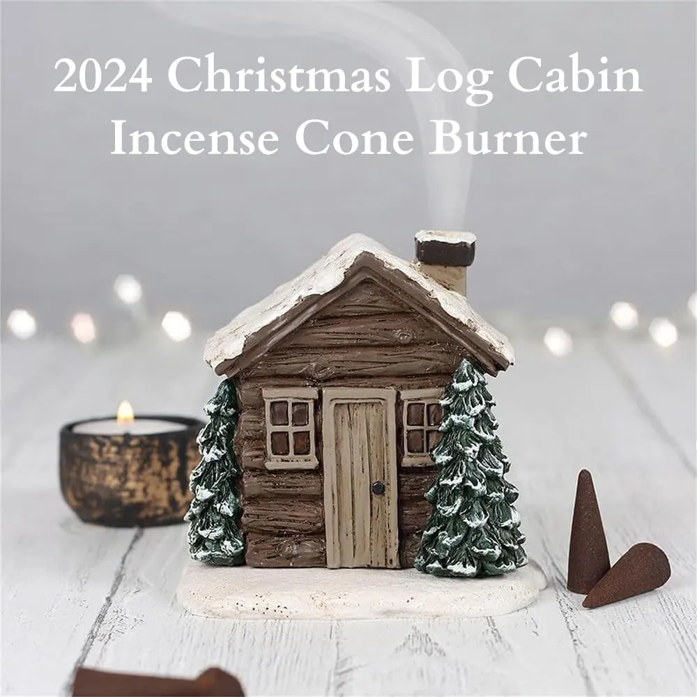 🔥2025 Christmas Log Cabin Incense Cone Burner